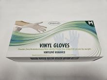 Vinylové vyšetřovací rukavice M nepudrované 100 ks, jednorázové