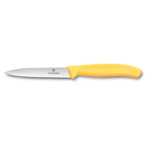 VICTORINOX Nůž s vlnitým ostřím Swiss Classic 10 cm, 6.7738.C1, žlutý_0