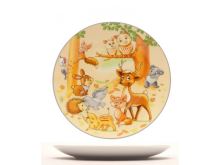 MATELL Shallow children&#39;s plate 21 cm, forest animals
