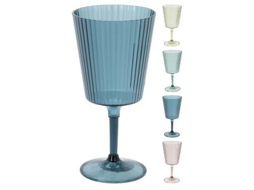 Pohár víno 0,4 l, plast, barvy mix