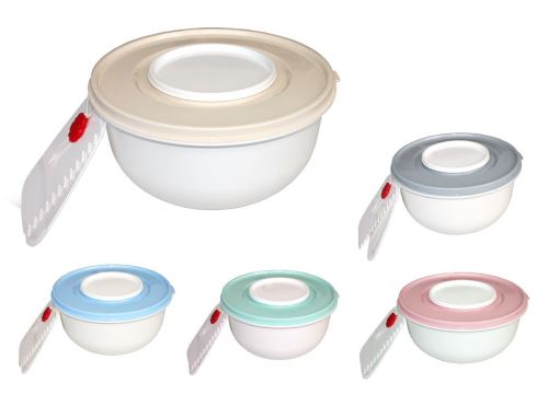 PETRA PLAST Miska s víkem 3 l, rychlekynoucí, plast, barvy mix_0