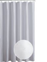 DURAMAT Koupelnový závěs JAQUARD, 180 x 200 cm, textilní, bílý