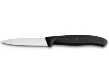 VICTORINOX Knife with corrugated blade Swiss Classic 8 cm, 6.7633, black