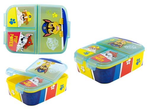STOR Box na svačinu PUP TLAP. PATROLA dělený 18 x 13,5 x 5,5 cm