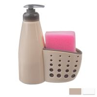 ORION Detergent dispenser, soap 0.4 l with sponge, mixed colors