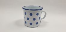 Mug 9 cm 0.5 l, red / white polka dot