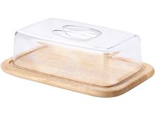 CONTINENTA Cheese board 30 x 20 cm with plastic lid 25.5 x 16 cm