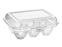 PLASTIC FORTE Dóza na vejce 6 ks vajec, 17,5 x 13 x v.7 cm, transparentní