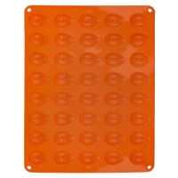 ORION Silicone mold nuts 40 pcs, 33.5 x 26 x 1.2 cm, orange