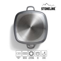 WARIMEX Pekáč STONELINE se skleněným víkem 32 x 32 x v.7,6 cm, 5,9 l_3 (2)