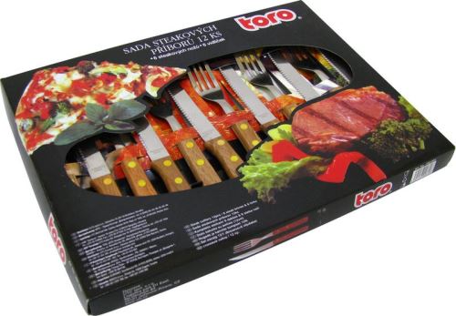TORO Sada steakových příborů 6 nožů + 6 vidliček