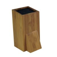 ORION Stand, bamboo knife block, plastic bristles, oblique