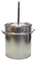 KOVO HB Galvanized pot 30 l + thermometer case