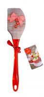 ALVARAK Kitchen spatula 26 cm, silicone, bows / red