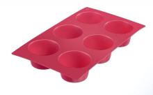 WESTMARK Silicone mold for muffins 6 pcs, 4 cm deep CLASSIC, red