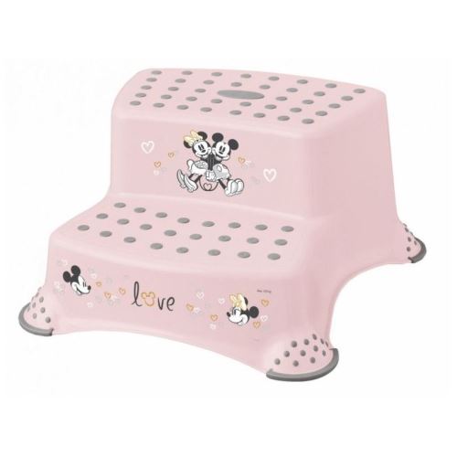 KEEEPER Stolička 2 stupně, stupátko protiskluzové, dětské, sever.růžová, MINNIE