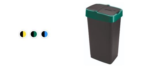 HEIDRUN Odpadkový koš Push&Up 35 L, recyklace, modrá