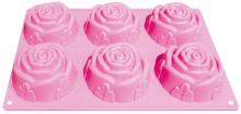 ALVARAK Form of roses for soap production 6 pcs, silicone