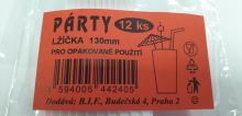 Lžička párty 12 ks 13 cm, PP plast, opak. použití_2