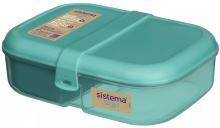 SISTEMA Snack box 1,1 л RIBBON LUNCH TO GO, зелений