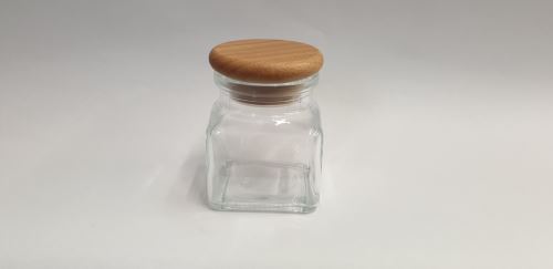 Dóza na koření, kořenka 120 ml, sklo / dřevo