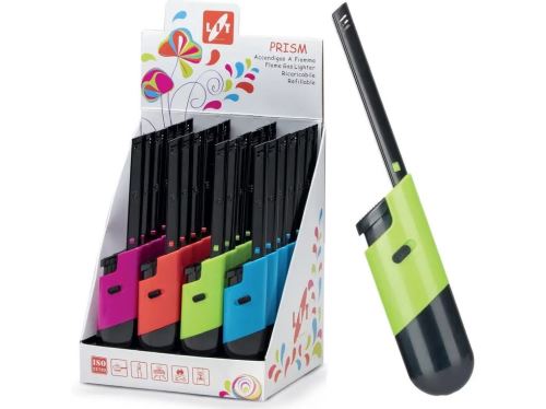Zapalovač plamínkový PRISM 19 cm, barvy mix