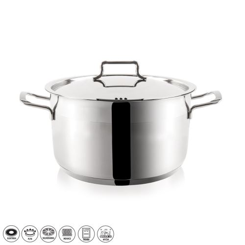ORION Kastrol ANETT o 22 cm, 4,3 l, výška 12 cm, nerezová poklice