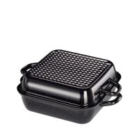RIESS Baking pan with lid PROFI 26/26, black