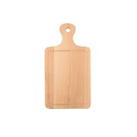 Cutting board with groove and handle 40 x 20 cm, beech