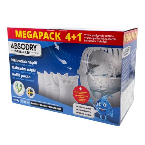 EVERBRAND MEGAPACK Pohlcovač vlhkosti s náplní + 3 x 1000g náhradní náplň  Absodry Big