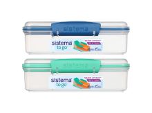 SISTEMA Svačinový box To Go Snack Attack s oddělenou přihrádkou 410 ml, modrá_0 (1)