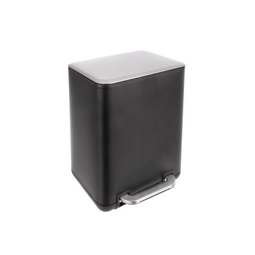ORION Koš na odpad s pedálem Exclusive BLACK 6 l, nerez/plast