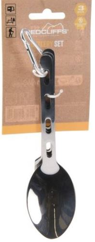 REDCLIFFS Sada příbor 3 ks, 17 cm, camping, nerez