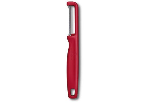VICTORINOX Škrabka na zeleninu a ovoce LOTA s podélnou čepelí, červená
