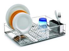 WEIS Сушилка для посуду з нержавіючої сталі з піддоном з нержавіючої сталі 48 x 33 x 13 см