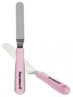 ALVARAK Pastry spatula with bend 9.5 cm, stainless steel, pink