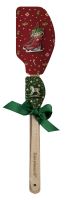 ALVARAK Stěrka kuchyňská 2 ks 32 + 21 cm, silikon/dřevo, vánoční motiv, brusle