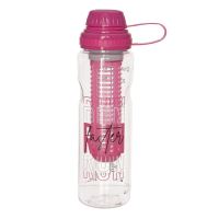 ORION Water bottle, tritan, cap + filter RUN 750 ml, pink
