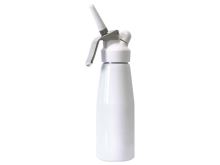 LISS Whipped cream bottle HOME CHEF 0.5 l, white, exchangeable and disposable bombs