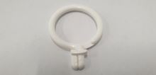 REPROPLAST Curtain ring 10 pcs with clip, plastic, white