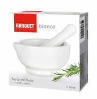 BANQUET Hmoždíř COLLEZIONE BIANCA o 11,5 x v.6 cm, porcelán_2 (1)
