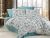 FORBYT 1+1 cotton bed linen set, Green leaves