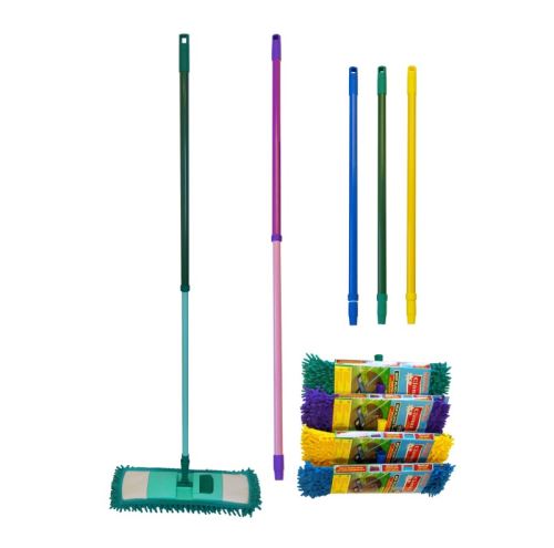 CLANAX Mop plochý s teleskopem 75 - 130 cm, žinylka, barvy mix