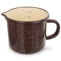 ORION Mug with spout and measuring cup 12 cm 1.2 l, BROWN