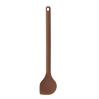 ORION Wooden spoon with corner 28 cm, silicone, brown
