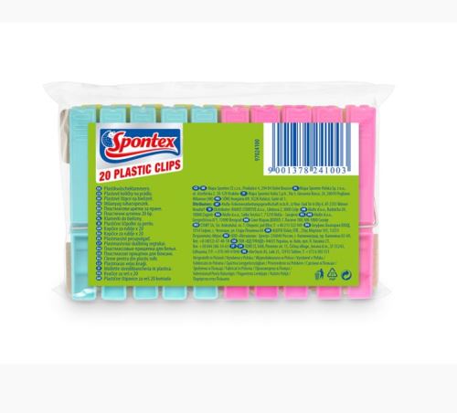 SPONTEX Kolíčky na prádlo 20 ks,  cm, barvy mix