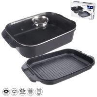 ORION Форма для випікання GRANDE Aroma двостороння 41 x 26 x h.15 см + скляна кришка