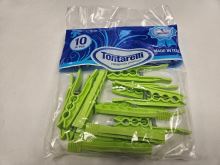 TONTARELLI Kolíčky na prádlo 10 ks, 9 cm, sv.zelená_2 (1)