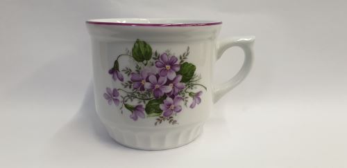 ČESKÝ PORCELÁN Hrnek SELSKÝ 0,45 l, fialky