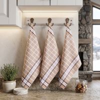 FORBYT Utěrka kuchyňská Bistro beige dark bavlna z Egypta, 50 x 70 cm, 3 ks_0 (1)